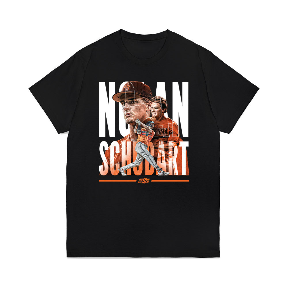 Oklahoma State - NCAA Baseball : Nolan Schubart - Collage Premium T-Shirt-0