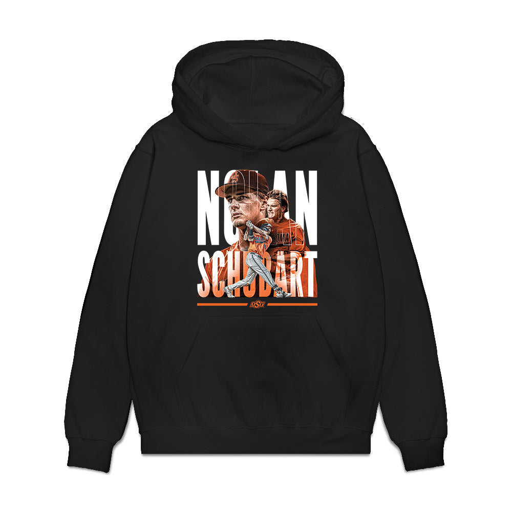 Oklahoma State - NCAA Baseball : Nolan Schubart - Collage Premium Hooded Sweatshirt-0