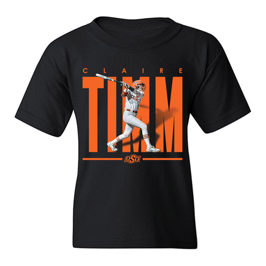 Oklahoma State - NCAA Softball : Claire Timm - Collage Youth T-Shirt-0