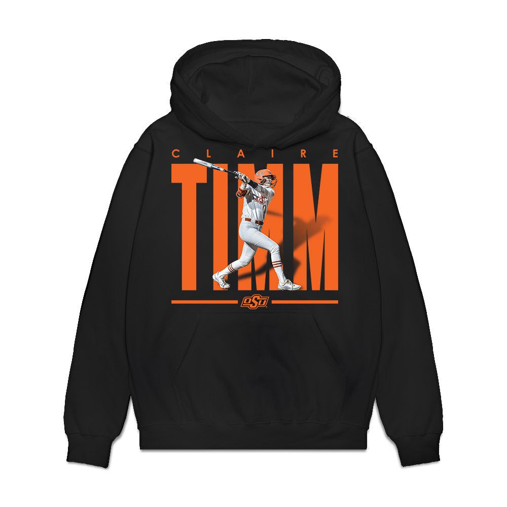 Oklahoma State - NCAA Softball : Claire Timm - Collage Premium Hooded Sweatshirt-0