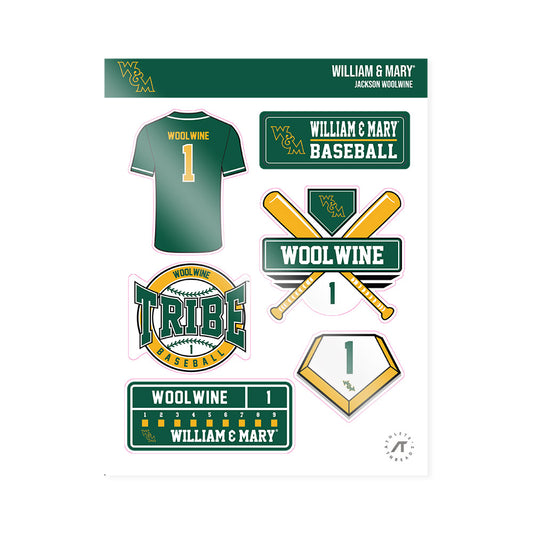 William & Mary - NCAA Baseball : Jackson Woolwine - Sticker Sheet-0