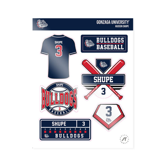 Gonzaga - NCAA Baseball : Hudson Shupe - Sticker Sheet-0