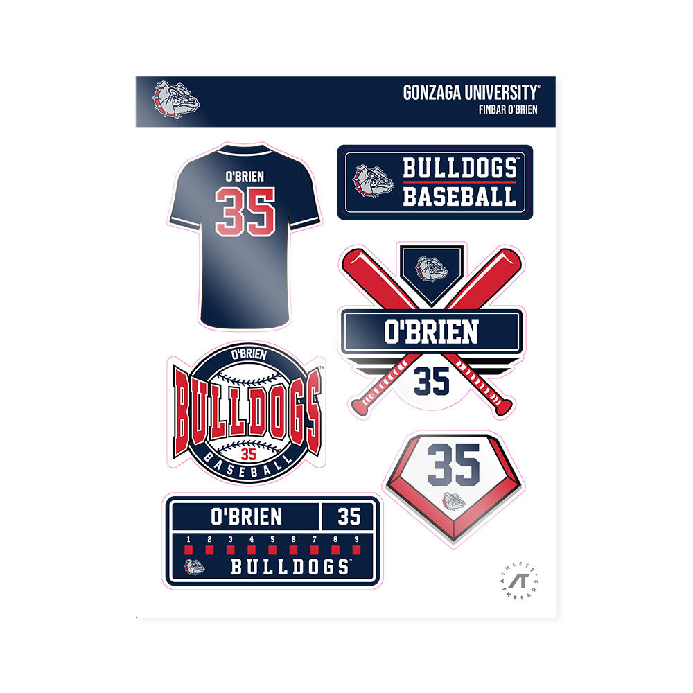 Gonzaga - NCAA Baseball : Finbar O'Brien - Sticker Sheet-0