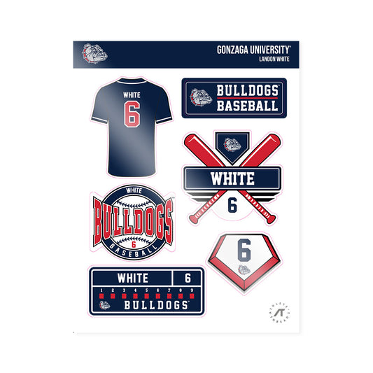 Gonzaga - NCAA Baseball : Landon White - Sticker Sheet-0
