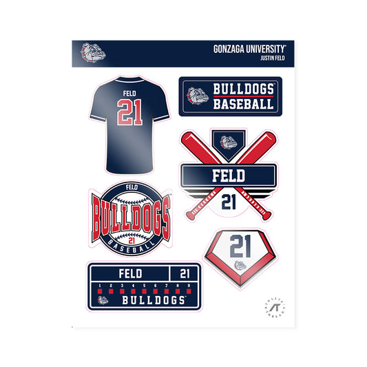 Gonzaga - NCAA Baseball : Justin Feld - Sticker Sheet-0