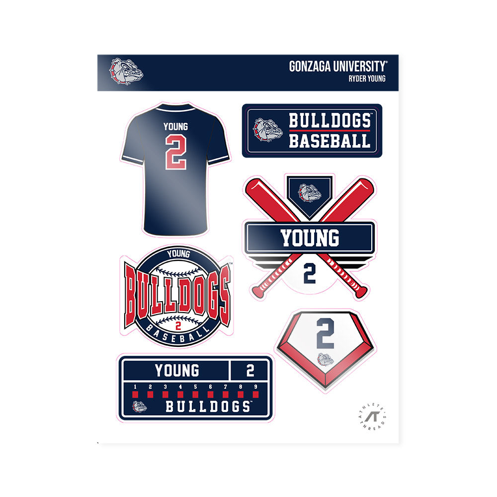Gonzaga - NCAA Baseball : Ryder Young - Sticker Sheet-0