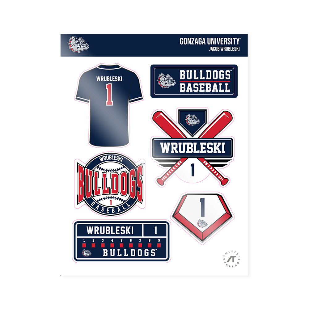Gonzaga - NCAA Baseball : Jacob Wrubleski - Sticker Sheet-0