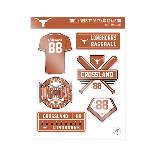 Texas - NCAA Baseball : Brett Crossland - Sticker Sheet-0