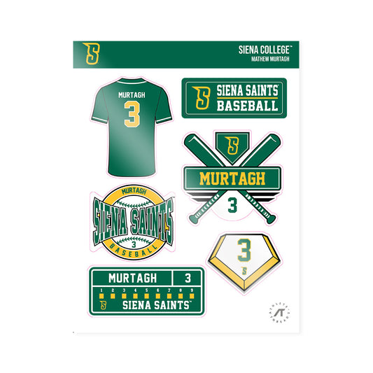 Siena - NCAA Baseball : Mathew Murtagh - Sticker Sheet-0