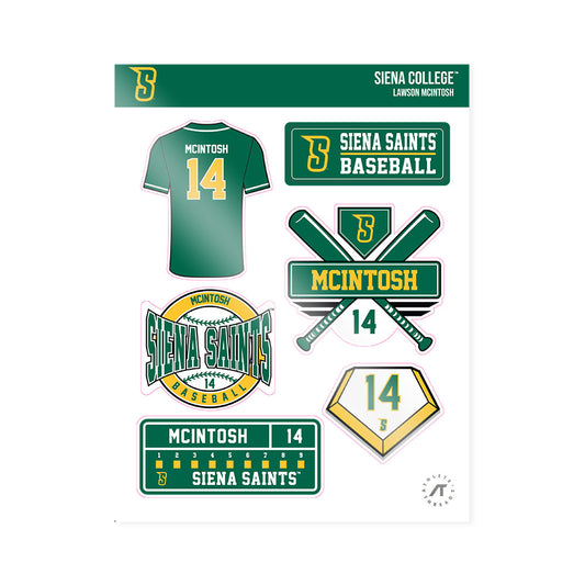 Siena - NCAA Baseball : Lawson McIntosh - Sticker Sheet-0