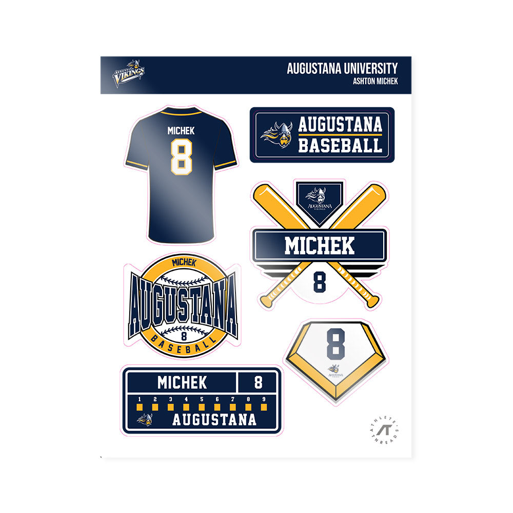 AU - NCAA Baseball : Ashton Michek - Sticker Sheet-0