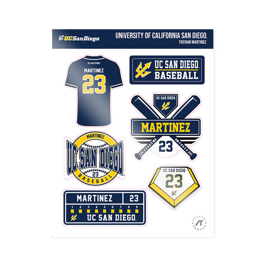 UCSD - NCAA Baseball : Trevian Martinez - Sticker Sheet-0