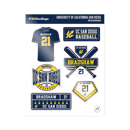 UCSD - NCAA Baseball : Bryan Bradshaw - Sticker Sheet-0
