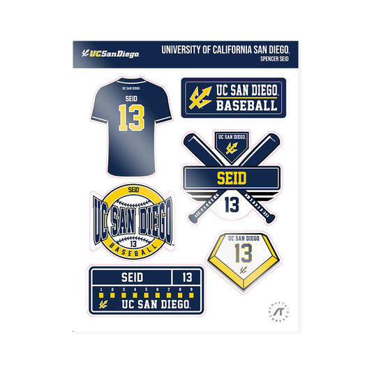 UCSD - NCAA Baseball : Spencer Seid - Sticker Sheet-0