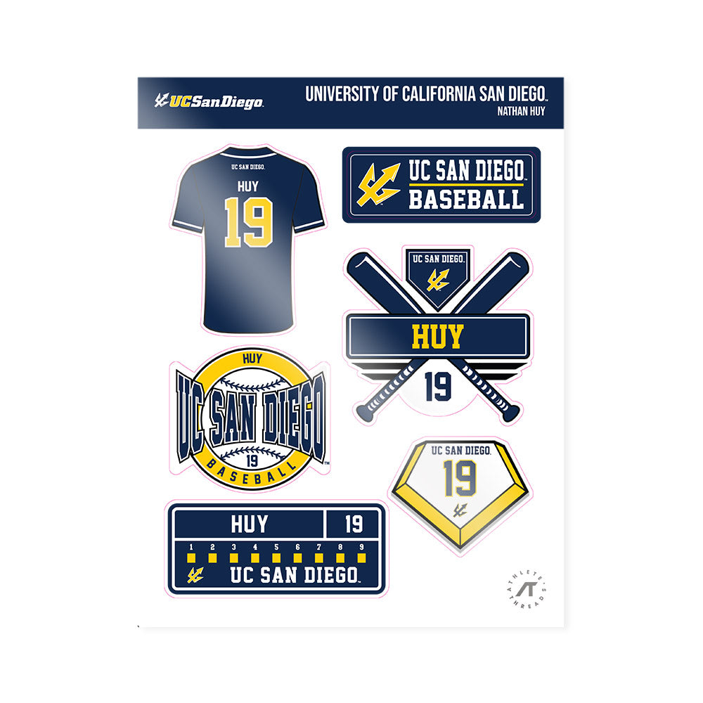 UCSD - NCAA Baseball : Nathan Huy - Sticker Sheet-0