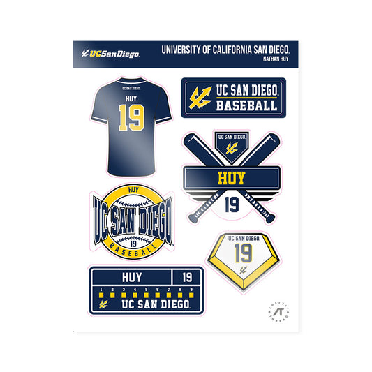 UCSD - NCAA Baseball : Nathan Huy - Sticker Sheet-0