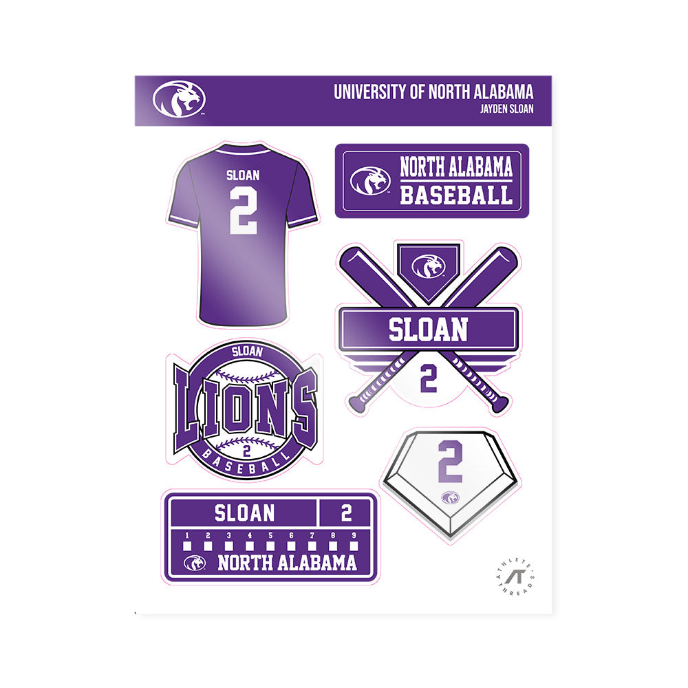 North Alabama - NCAA Baseball : Jayden Sloan - Sticker Sheet-0