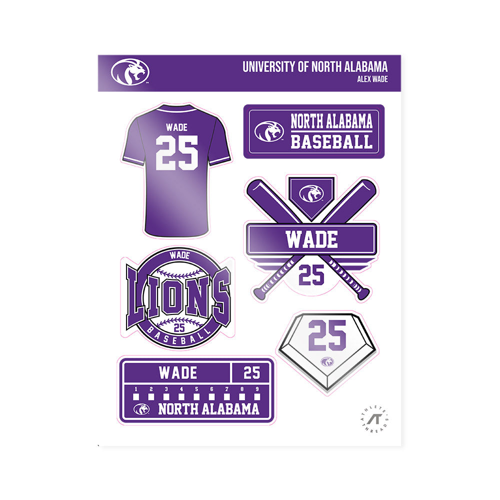 North Alabama - NCAA Baseball : Alex Wade - Sticker Sheet-0