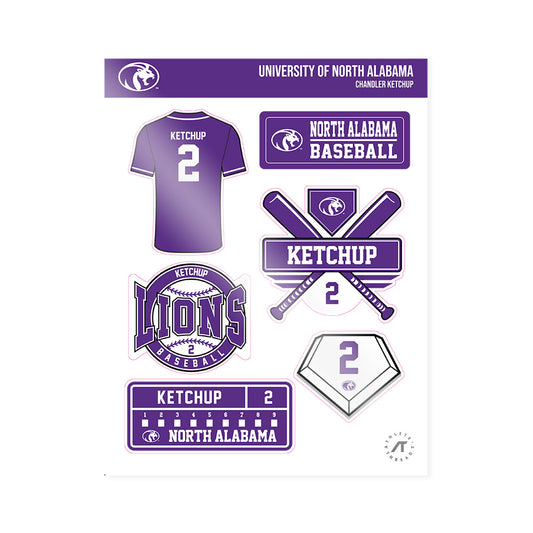 North Alabama - NCAA Baseball : Chandler Ketchup - Sticker Sheet-0