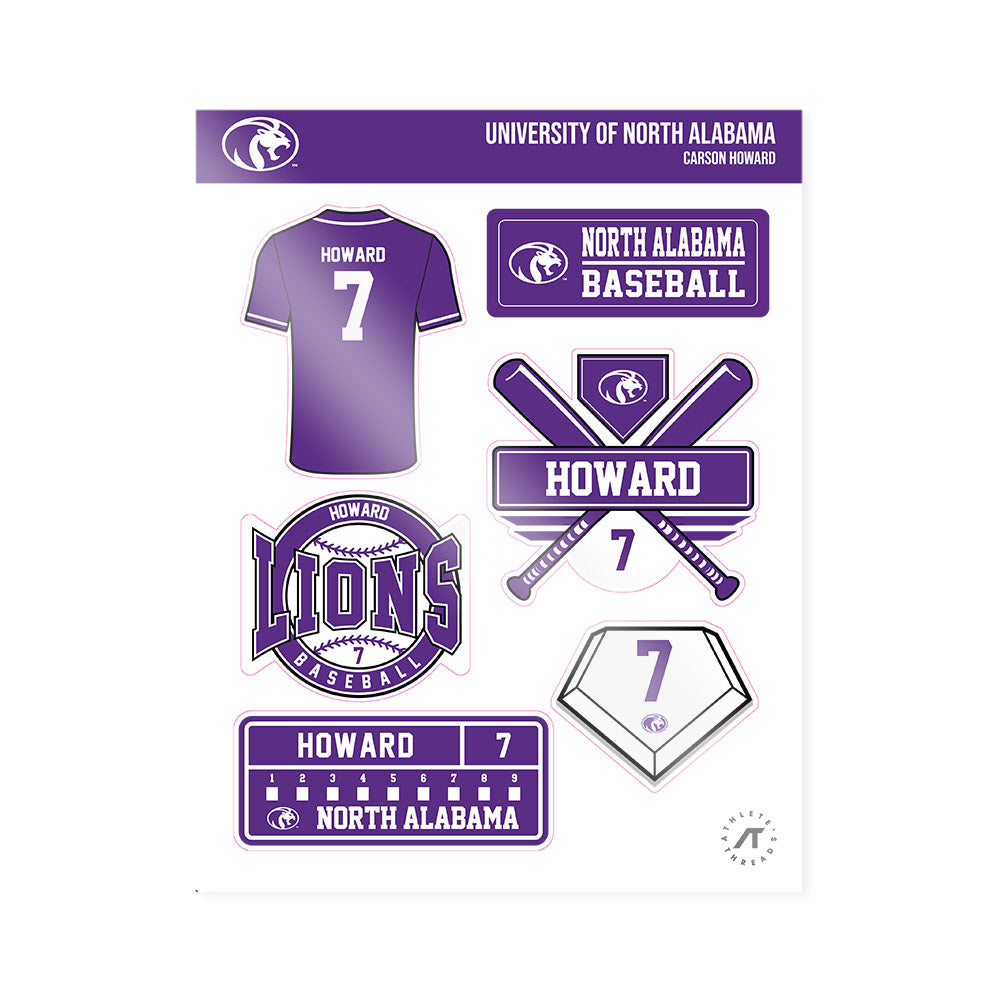 North Alabama - NCAA Baseball : Carson Howard - Sticker Sheet-0