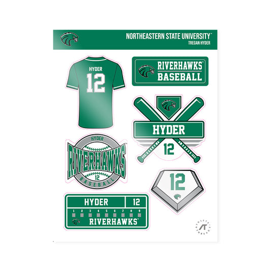 Northeastern State - NCAA Baseball : Tregan Hyder - Sticker Sheet-0