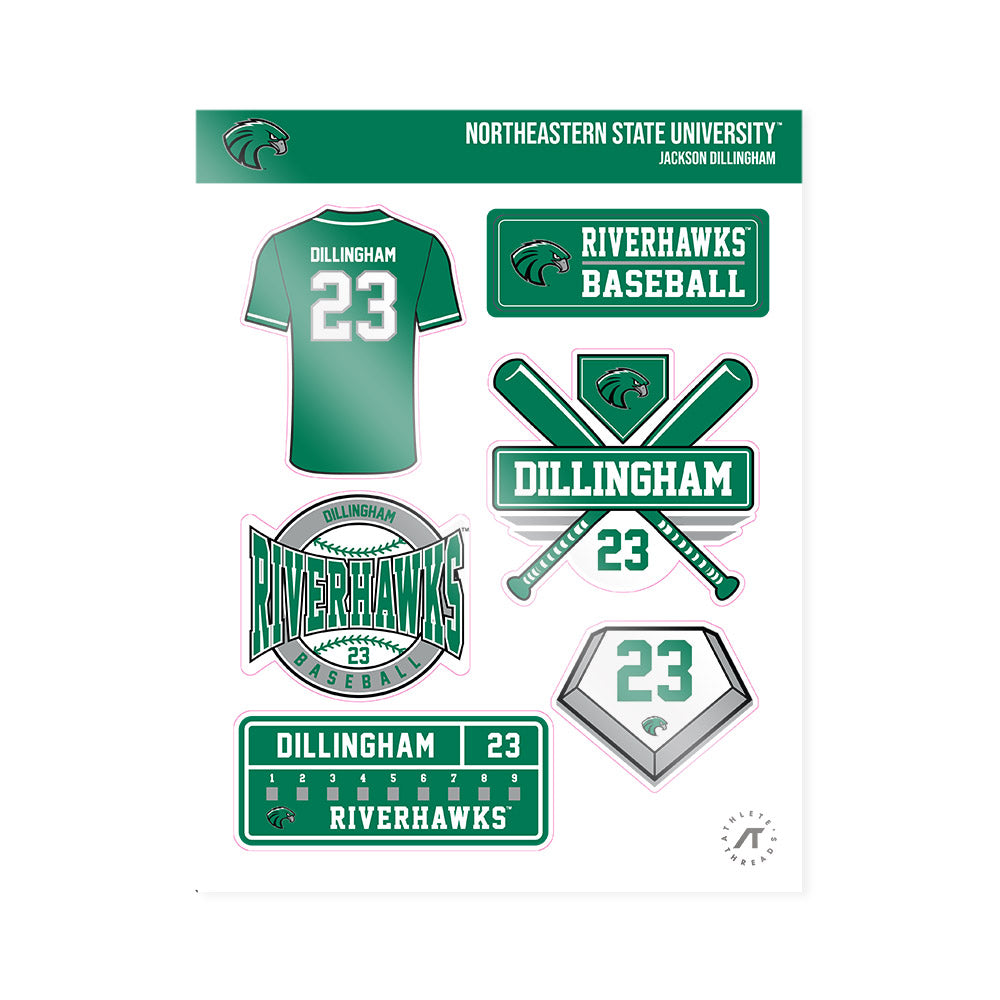 Northeastern State - NCAA Baseball : Jackson Dillingham - Sticker Sheet-0