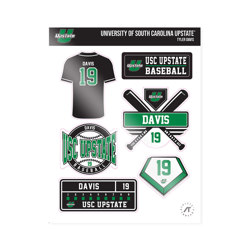 USC Upstate - NCAA Baseball : Tyler Davis - Sticker Sheet-0