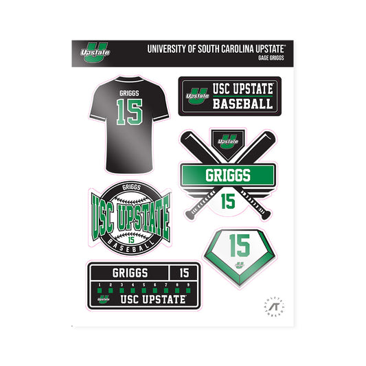 USC Upstate - NCAA Baseball : Gage Griggs - Sticker Sheet-0