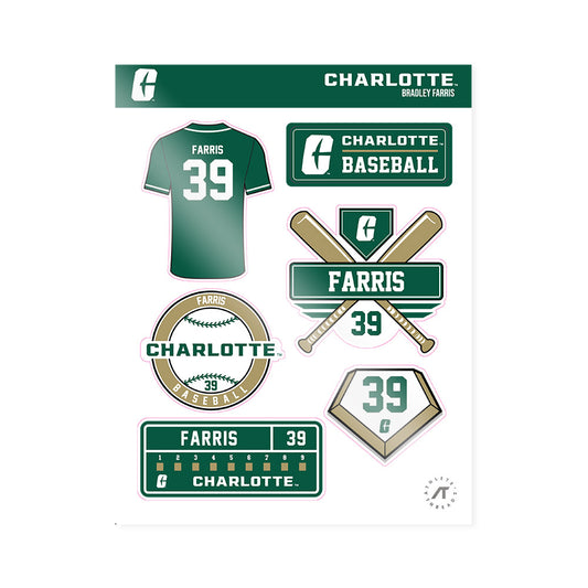 UNC Charlotte - NCAA Baseball : Bradley Farris - Sticker Sheet-0