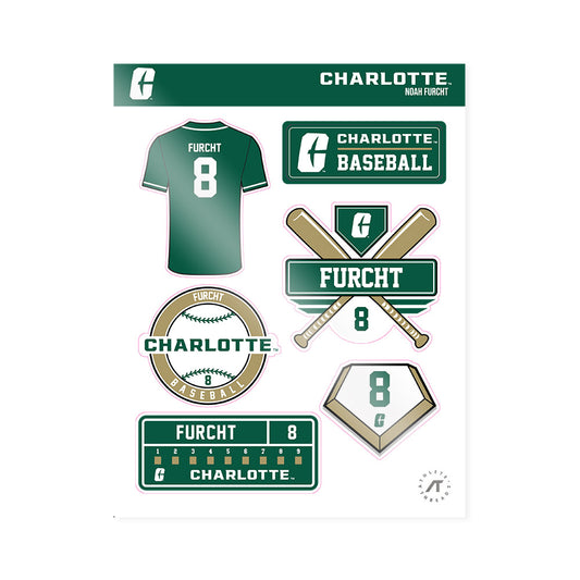 UNC Charlotte - NCAA Baseball : Noah Furcht - Sticker Sheet-0