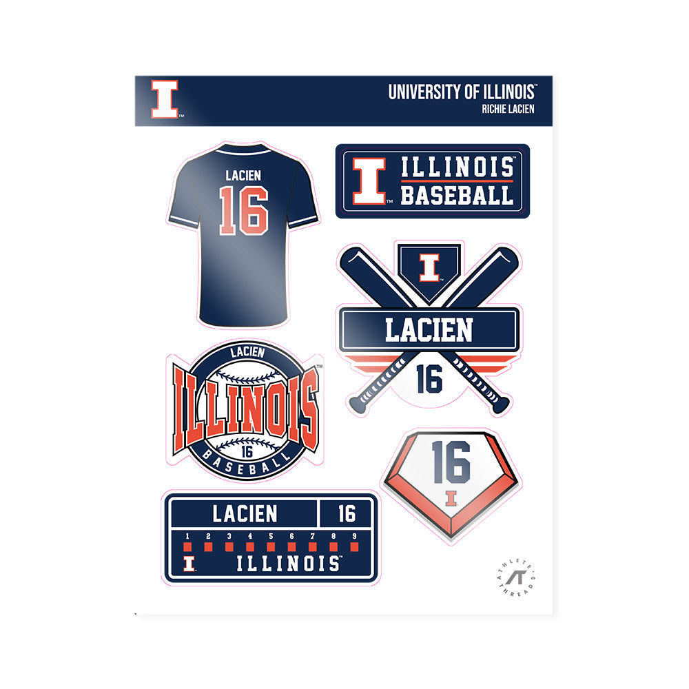 Illinois - NCAA Baseball : Richie LaCien - Sticker Sheet-0
