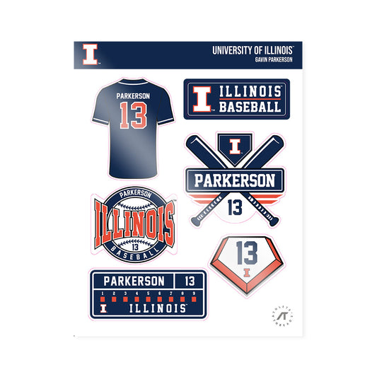Illinois - NCAA Baseball : Gavin Parkerson - Sticker Sheet-0