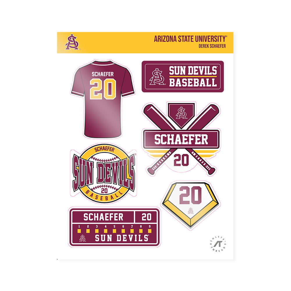Arizona State - NCAA Baseball : Derek Schaefer - Sticker Sheet-0
