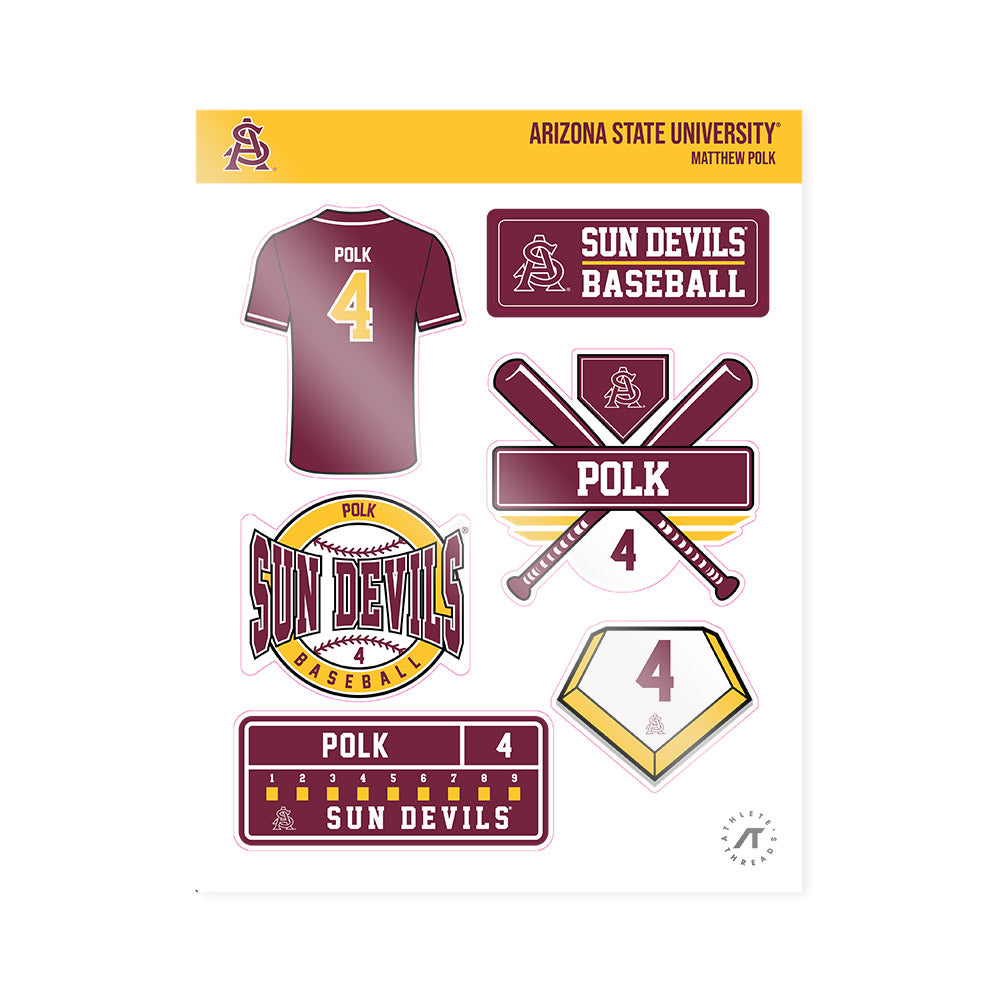 Arizona State - NCAA Baseball : Matthew Polk - Sticker Sheet-0
