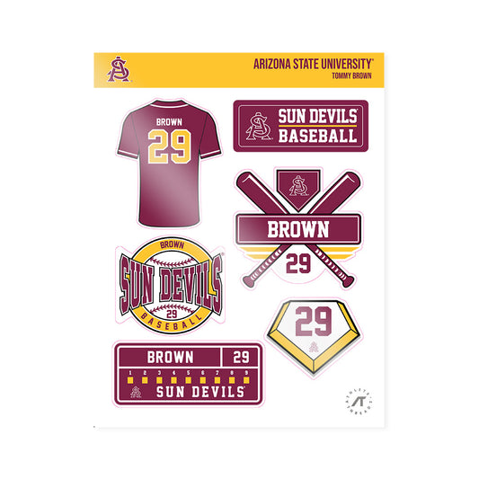 Arizona State - NCAA Baseball : Tommy Brown - Sticker Sheet-0