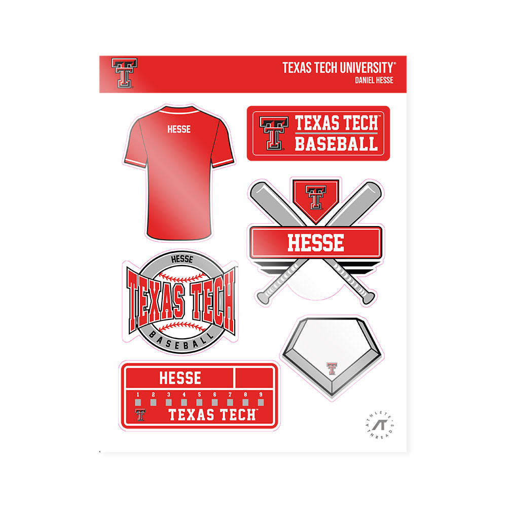 Texas Tech - NCAA Baseball : Daniel Hesse - Sticker Sheet-0