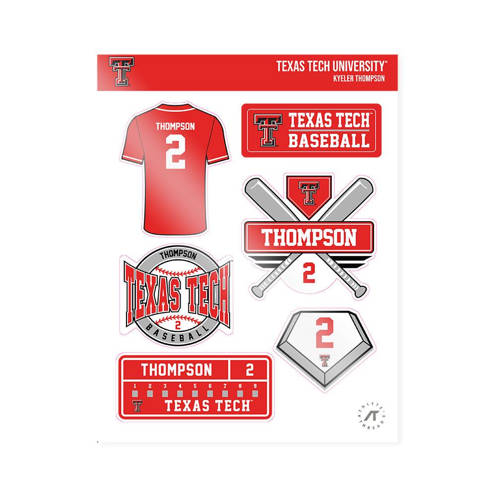 Texas Tech - NCAA Baseball : Kyeler Thompson - Sticker Sheet-0