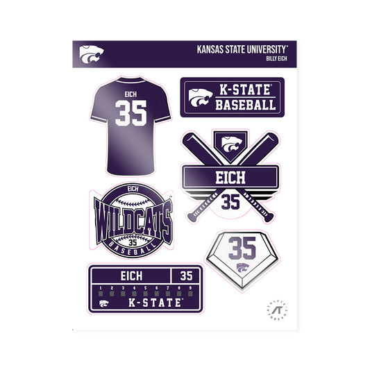 Kansas State - NCAA Baseball : Billy Eich - Sticker Sheet-0