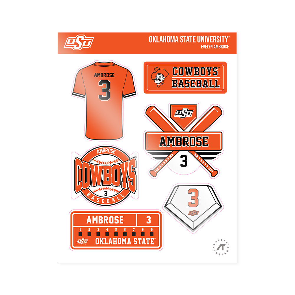 Oklahoma State - NCAA Baseball : Evelyn Ambrose - Sticker Sheet-0