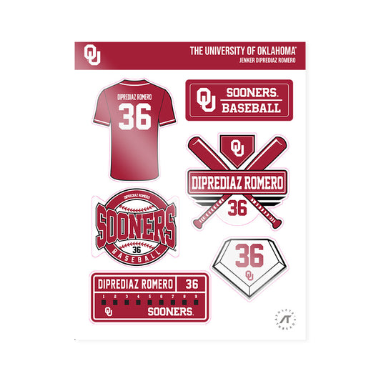 Oklahoma - NCAA Baseball : Jenker Diprediaz Romero - Sticker Sheet-0