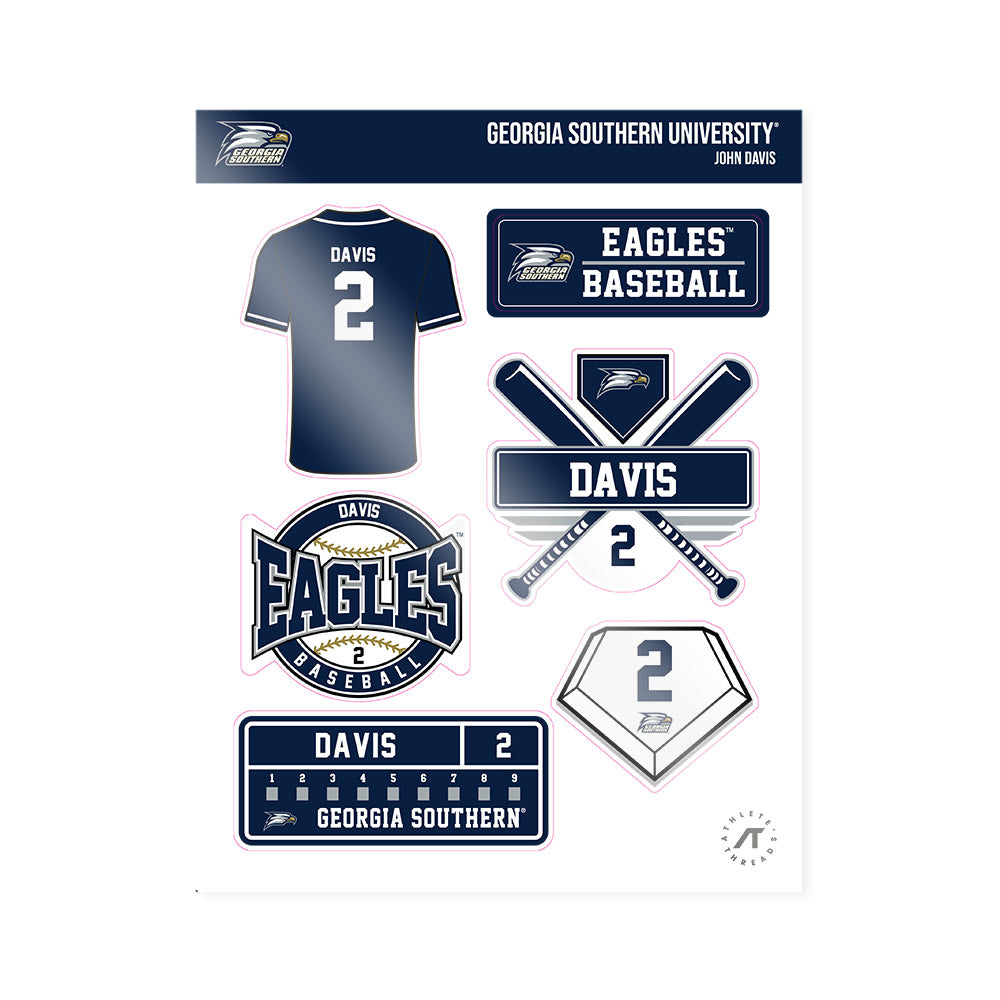 Georgia Southern - NCAA Baseball : John Davis - Sticker Sheet-0