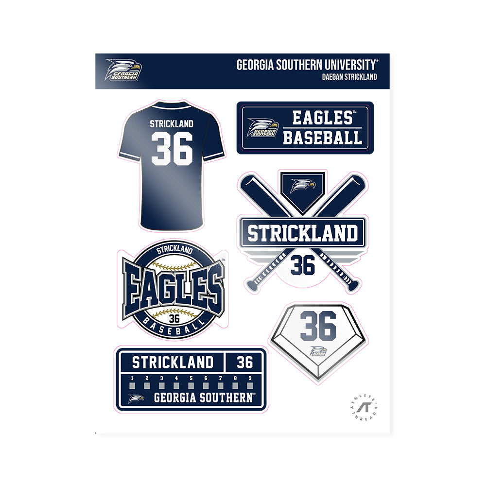 Georgia Southern - NCAA Baseball : Daegan Strickland - Sticker Sheet-0