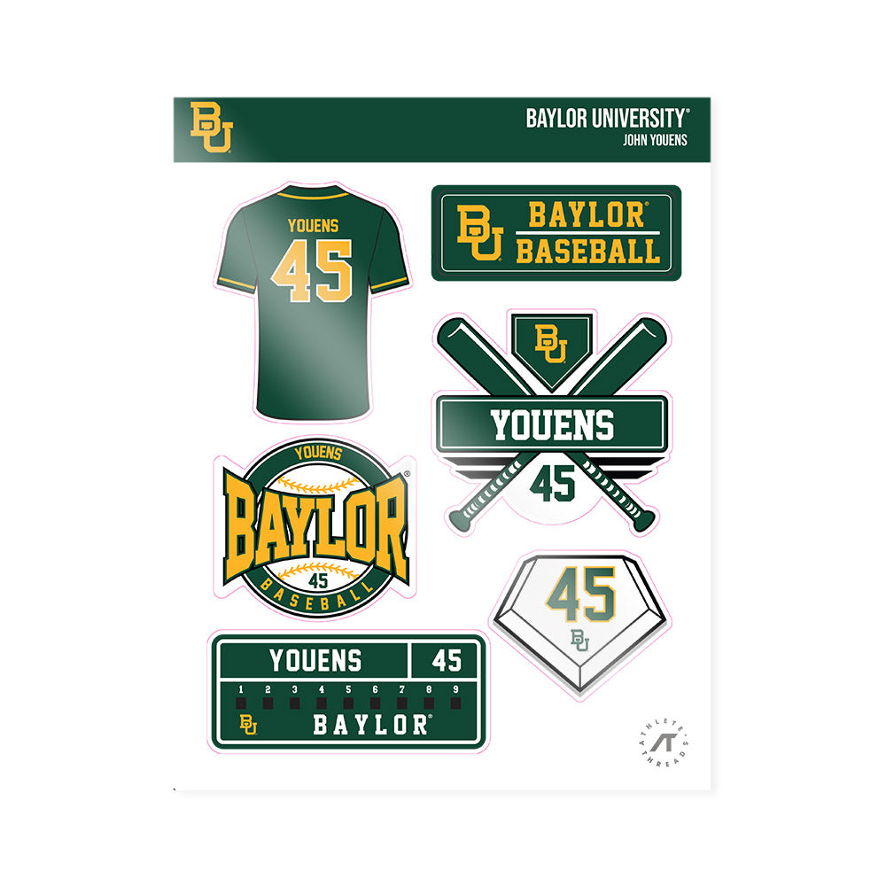 Baylor - NCAA Baseball : John Youens - Sticker Sheet-0
