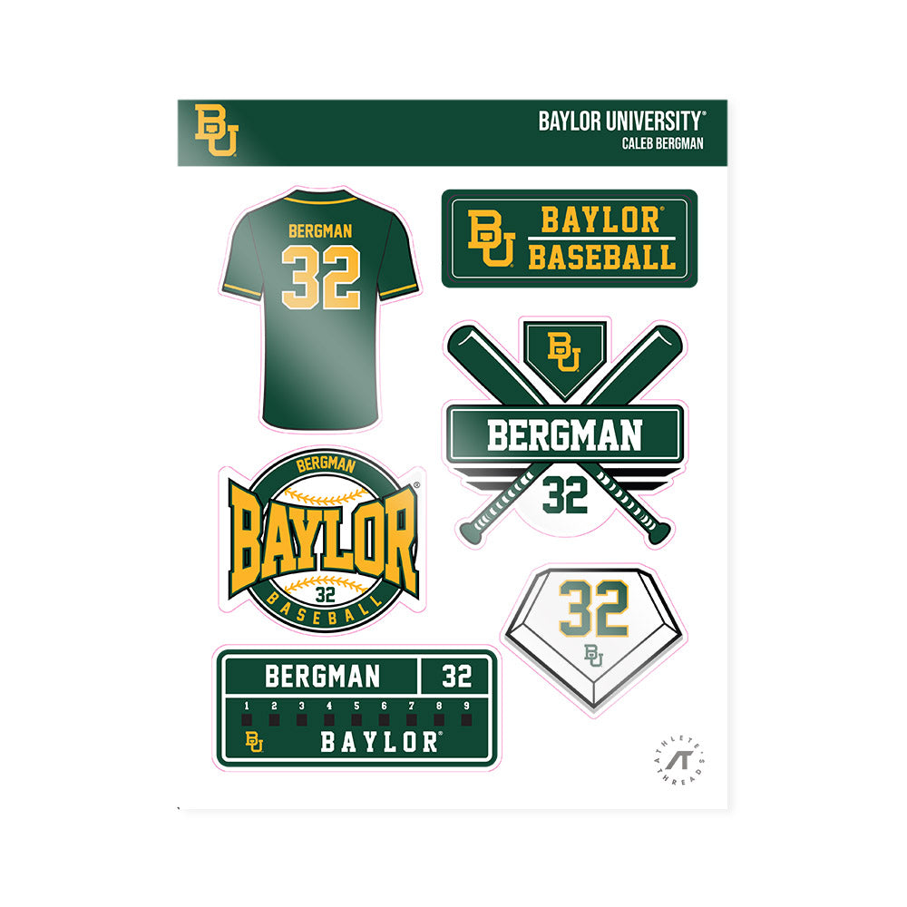 Baylor - NCAA Baseball : Caleb Bergman - Sticker Sheet-0