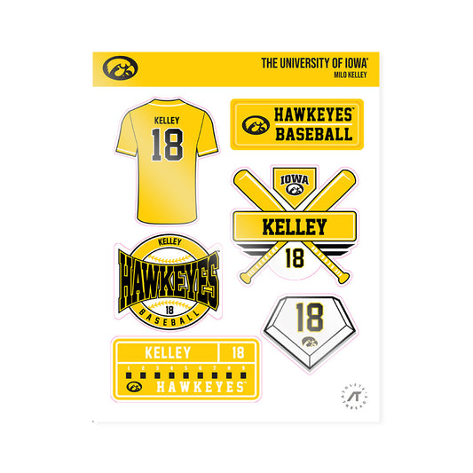 Iowa - NCAA Baseball : Milo Kelley - Sticker Sheet-0