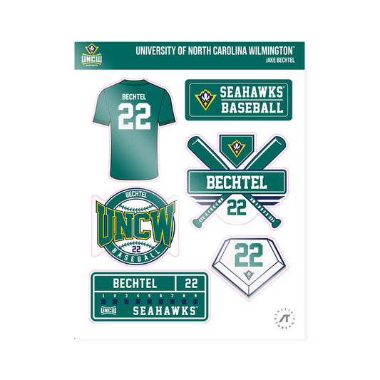 UNC Wilmington - NCAA Baseball : Jake Bechtel - Sticker Sheet-0