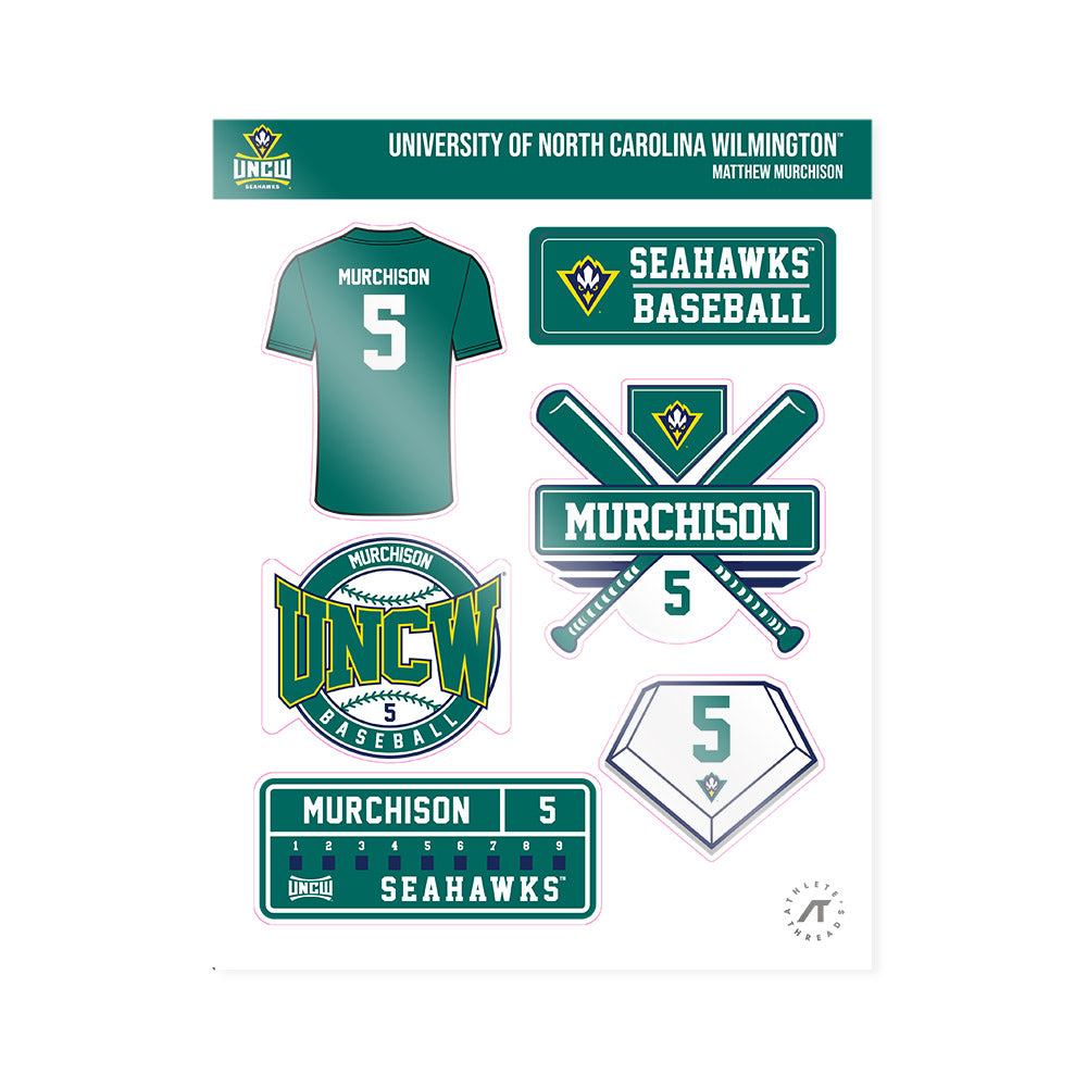 UNC Wilmington - NCAA Baseball : Matthew Murchison - Sticker Sheet-0