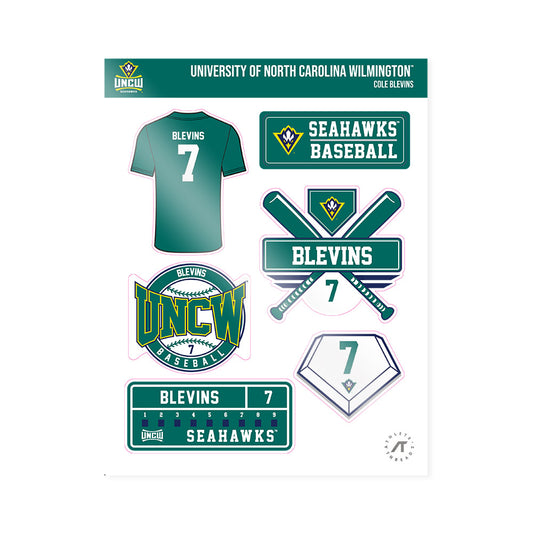 UNC Wilmington - NCAA Baseball : Cole Blevins - Sticker Sheet-0