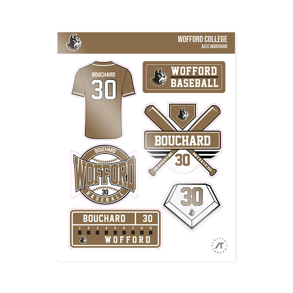 Wofford - NCAA Baseball : Alec Bouchard - Sticker Sheet-0