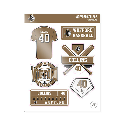 Wofford - NCAA Baseball : Cade Collins - Sticker Sheet-0
